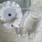 Lace bar ji matt decorative card cover bow ribbon pearl photo small card storage display handmade DIY handmade decorative auxili