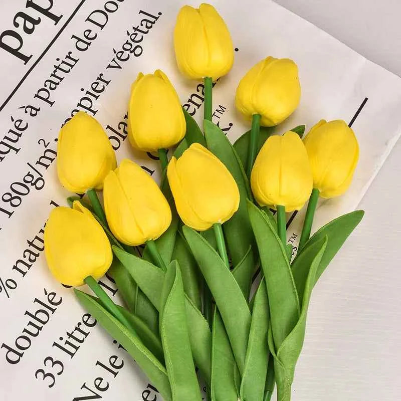 3/5/10/15/20pcs Tulips Artificial Flowers Real Touch Flower Bouquet Tulips Fake Flower for Wedding Home Decoration