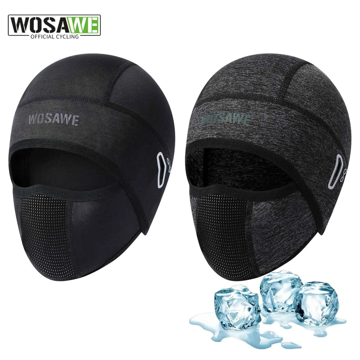 WOSAWE Summer Cool Balaclava Cycling Caps Sun Resistant Sports Helmet Liner Ice Silk Hat Fishing Hiking Sports Hats Face Cover
