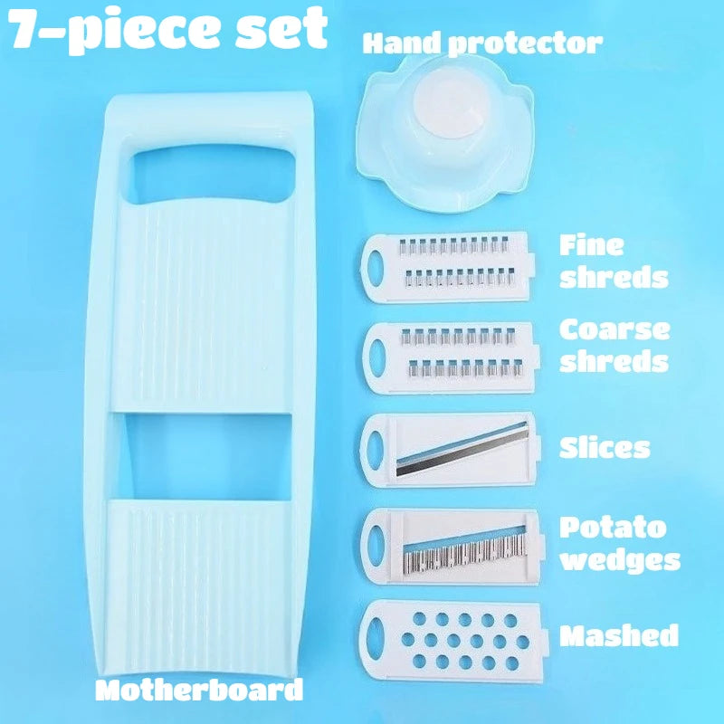 5 In1 Vegetable Fruit Slicer Multifunctional Manual Food Grater Cutter Potato Household Chopper Kitchen Veggie Dicer Gadgets