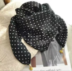 Luxury Magnetic Buckle Silk Scarf Women Print Square Scarf For Autumn Winter Warmth And Cold Resistance Fashionabl Scarves