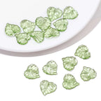 50/100Pcs Acrylic Green Leaf Spacer Charms Beads For DIY Pendant Keychain Necklace Bracelet Jewelry Making Crafts Accessories