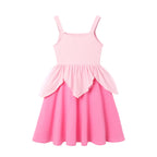Children's Casual Dress for Girls Mermaid Rapunzel Dress One-Shoulder Sling Short Sleeve Princess Costume Summer Casual Vest