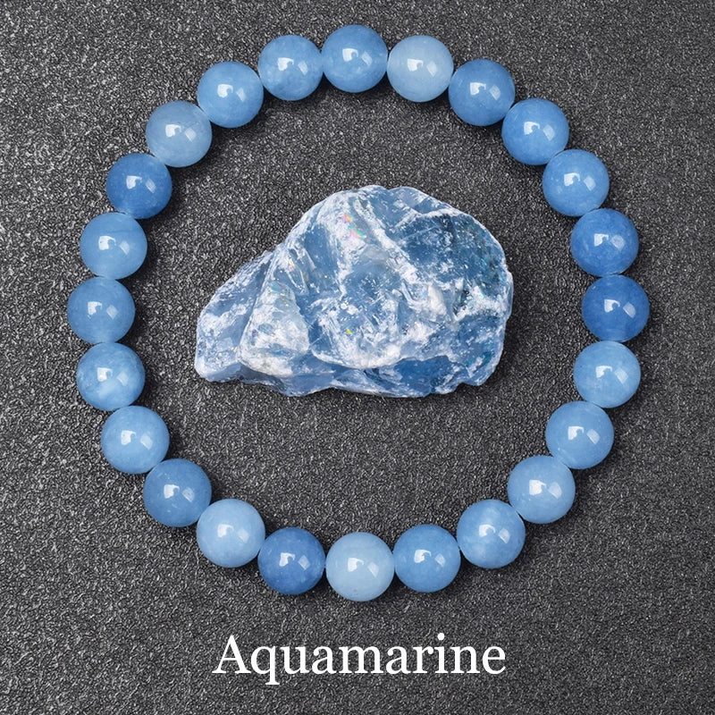Natural Black Agates Beads Bracelet Women Men Genuine Black Onyx Natural Stone 6mm 8mm Smooth Round Beads Lucky Energy Jewelry
