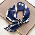 Luxury Brand Horse Print Skinny Neckerchief Scarf For Women Satin Silk Ribbons Bandana Ladies Neck Tie Wrist Wrap Shawl Echarpe