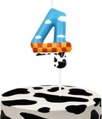 Toy Inspire Game Story 7th Birthday Number Candles, Number 7 Candle Cake Toppers for Cartoon Story Themed Parties, 7th Birthday