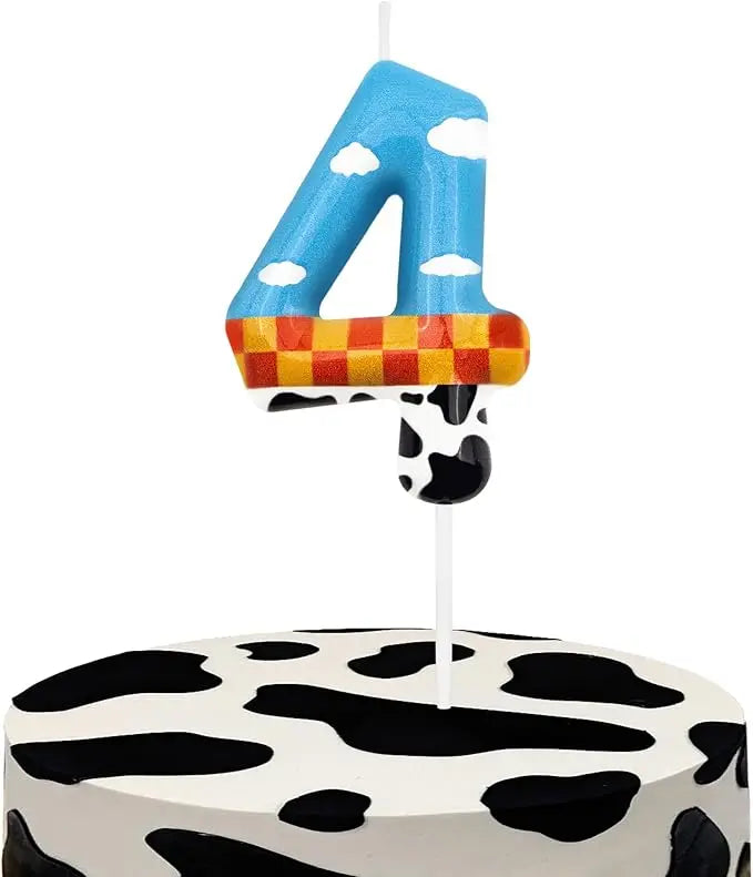 Toy Inspire Game Story 7th Birthday Number Candles, Number 7 Candle Cake Toppers for Cartoon Story Themed Parties, 7th Birthday