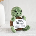 New Positive Energy Potato Hug Pocket Mini Handmade Plush Wool Knitting Doll with Card Funny Christams Gift Home Room Decoration