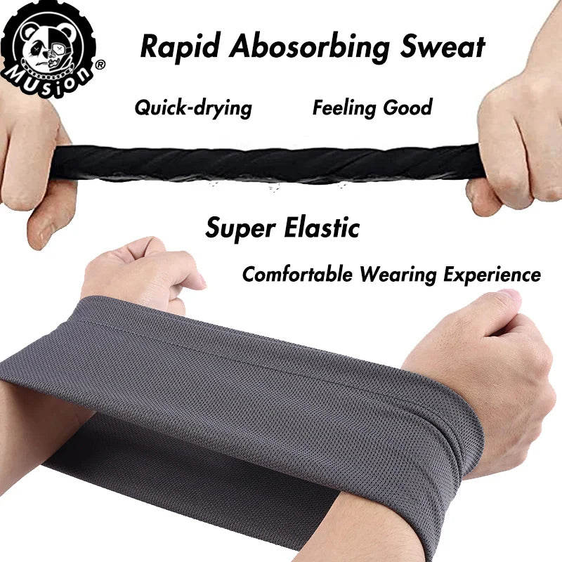 Musion Breathable Motorcycle Mask Quick Dry Mesh Bandana Head Scarf Men M Cool Fabric Sun Protection Rider for Cycling
