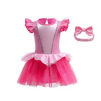 Baby Romper Tutu Dress with Headband Infant Baby Girl Princess Clothes Cute Design Kids Dress Halloween Party Costumes Outfit
