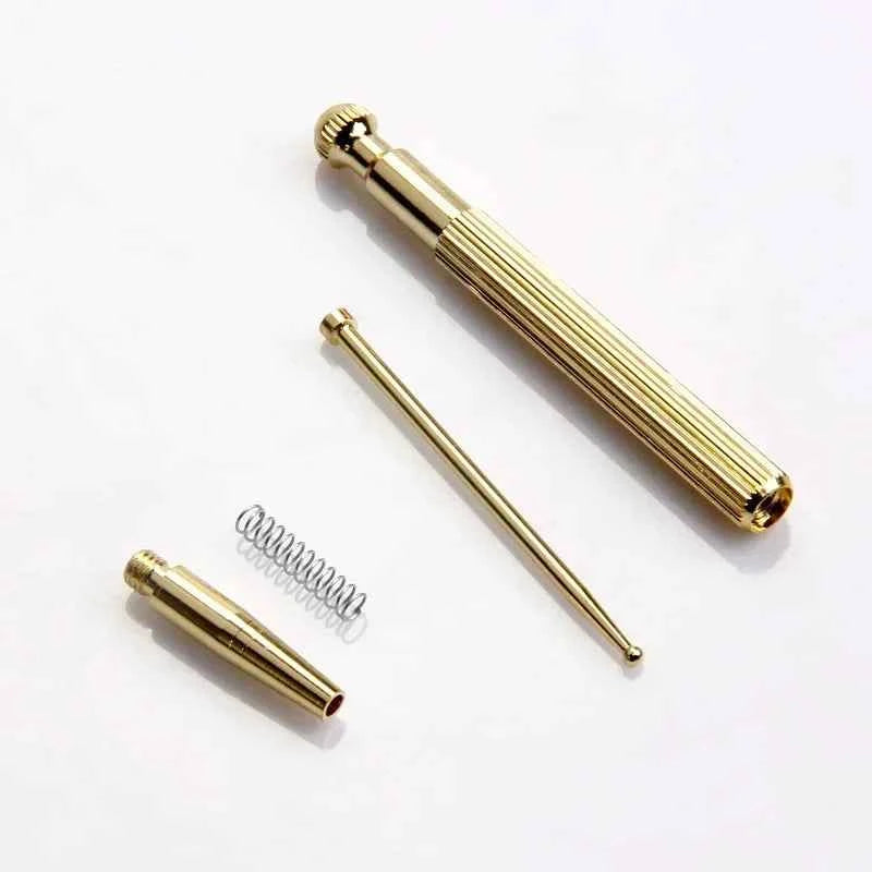 Facial Reflexology Massage Tool Retractable Acupuncture Pen Double Headed Spring Ear Care Tool Point Probe Pen Massager for Face