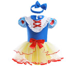 Baby Romper Tutu Dress with Headband Infant Baby Girl Princess Clothes Cute Design Kids Dress Halloween Party Costumes Outfit
