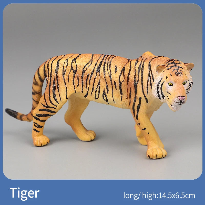Educational Solid Simulation Animal Models Wild Animal World Toys - Elephant Crocodile Hippo Giraffe Action Figures for Kids