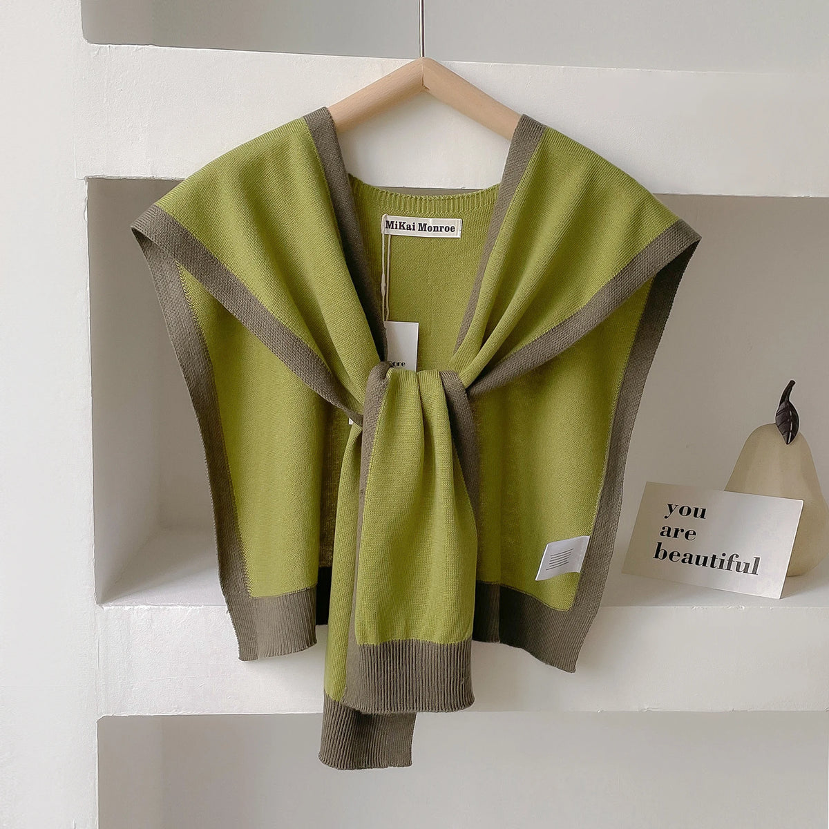 Clearance_Spring And Autumn Knitted Striped Shawl With High-Grade Summer Office Air-Conditioned Room Neck And Shoulder Scarf_Con