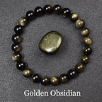 Natural Black Agates Beads Bracelet Women Men Genuine Black Onyx Natural Stone 6mm 8mm Smooth Round Beads Lucky Energy Jewelry