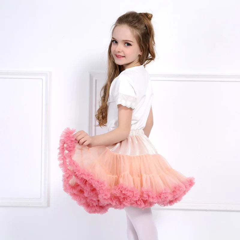 Baby Girls Tutu Fluffy Skirt Toddler Princess Ballet Dance Tulle Mesh Skirt Kids Cake Skirt Cute Girls Clothes Pettiskirt Skirt