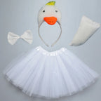 Animals  Children  Headband Tutu Skirt Tail Bow Kids  Girl Party Props Elephant Tiger Fox     Halloween Costume Cosplay