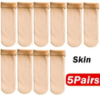 1/2/4/5Pair New Women Winter Thicken Warm Short Socks Thermal Cashmere Wool Socks Nylon Snow Velvet Boots Home Floor Calcetines