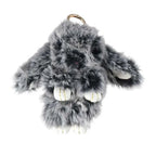 Fluffy Bunny Plush Keychain Cute Rabbit Bag Charm
