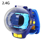 Children Mini RC Car Watch Toys With LED Lights 2.4G Watch Rabbit Dog Crab Racing  RC Car Girls Boys Birthday Gift Toys