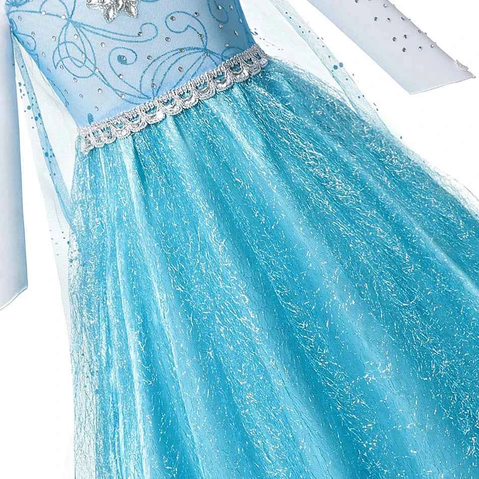 Girls Elsa Anna Princess Costume Dress – Summer Fancy Queen Outfit