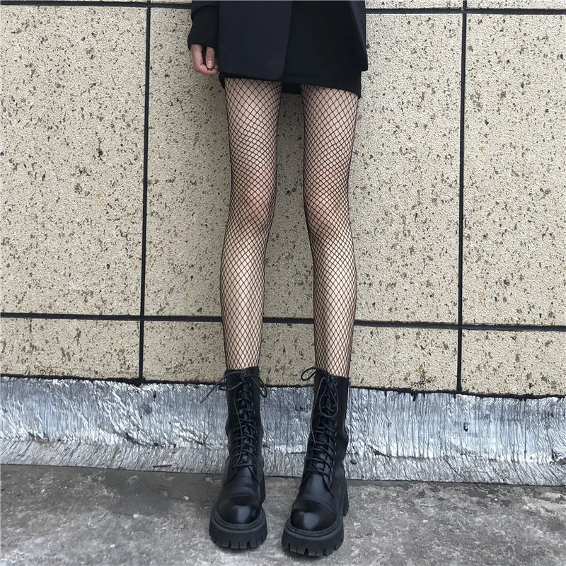 Simplejewejl Hot Women Long Sexy Hollow Out Fishnet Stockings Pantyhose Black Waist Tights Panty Lingerie High Quality