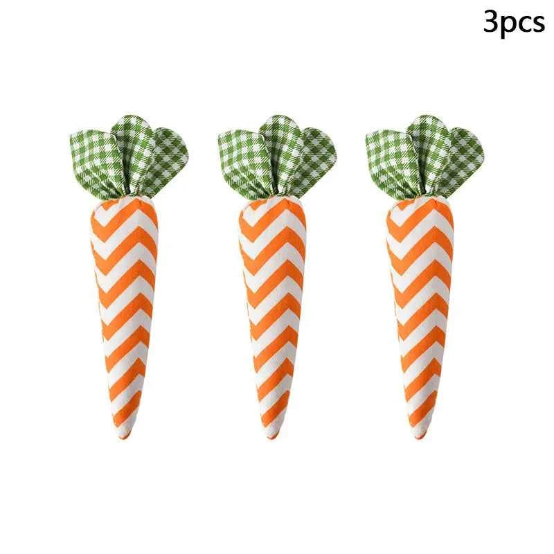 1/5pcs Easter Carrot Ornaments 2026 Spring Easter Party Decoration for Home Kids Birthday Favors Gift Soft Artificial Carrot Toy