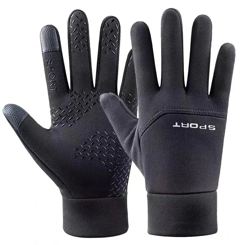 Thermal Touch Screen Gloves Men Women, Winter Windproof Warm Running Gloves Non-Slip Elastic Cuff for Driving Cycling Hiking