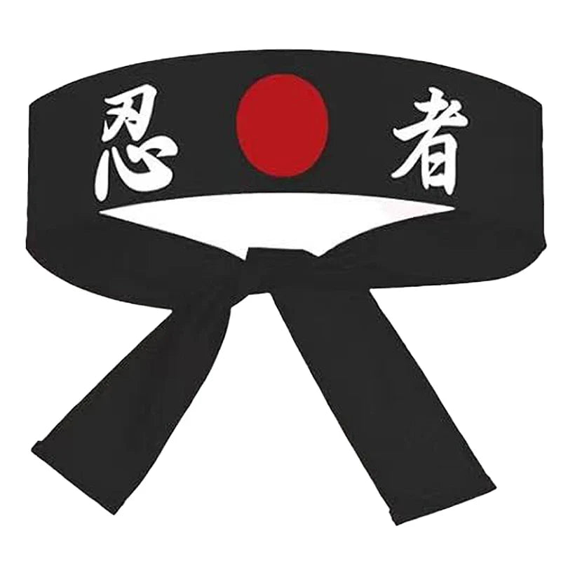 Japanese Headband Hachimaki Headband Sushi Chef Karate Bandana Headbands Headwear Samurai Headband Sports Exercise Wholesale