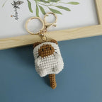 Cute Crochet Kitten Keychain Smiling Cat Bag Charm