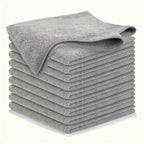 5/10/20PCS Kitchen Towels – Ultra-Fine Fiber Cleaning Cloth Set, Absorbent, Soft, and Stain-Removing Light Gray Towels