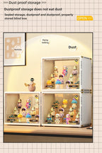Three Layer Acrylic Display Rack Transparent Showcase Handmade Anime Car Model Blind Box Storage Box Jewelry Sorting Box