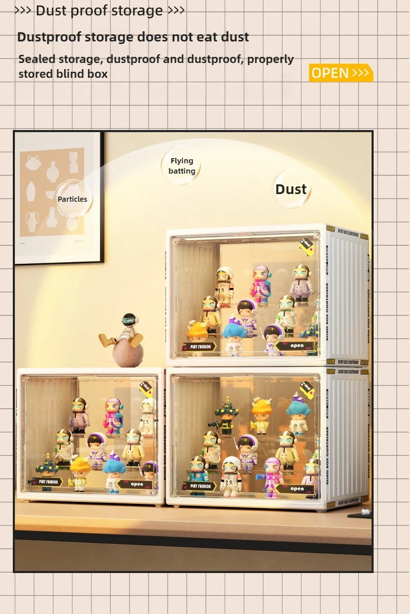 Three Layer Acrylic Display Rack Transparent Showcase Handmade Anime Car Model Blind Box Storage Box Jewelry Sorting Box