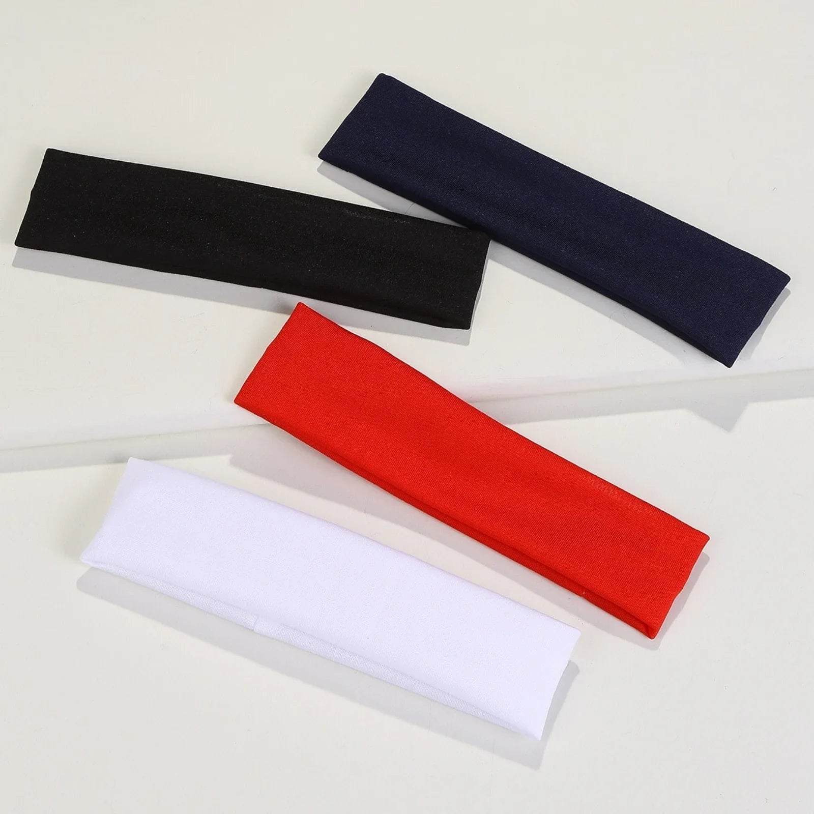 4PCS Set of Minimalist Preppy Headbands, Casual Hair Bands, Headscarf-Style Headbands & Sweat-Absorbent Bands, Solid-Color Casua