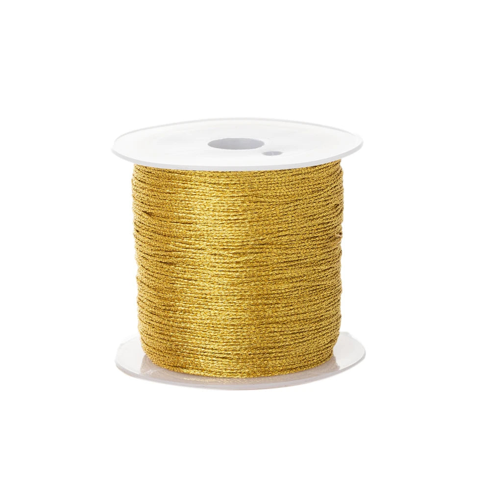 Metallic Beading Thread Cord – Rose Gold & Silver for DIY Jewelry