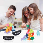 New Children Montessori Wooden Animal Balance Blocks Board Games Toy Dinosaur Educational Stacking High Building Block Wood Toy