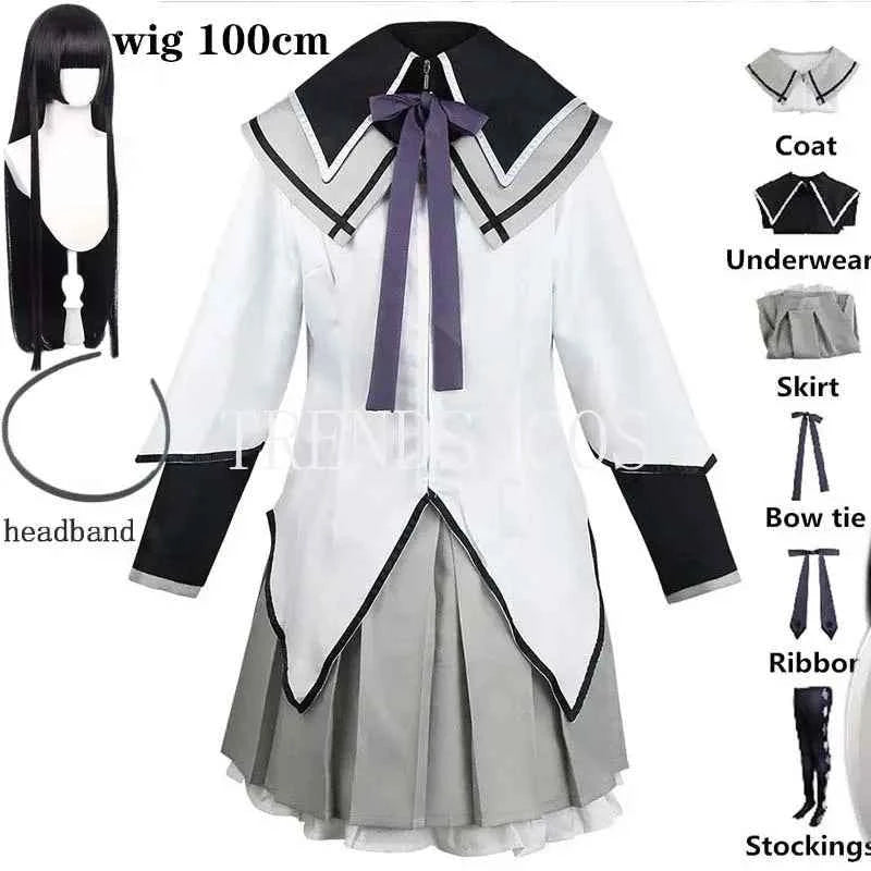 Akemi Homura Anime Cosplay Costume – Fighting Uniform Outfit