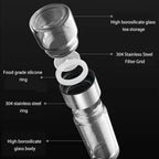 420ML Glass Tea Cup with Double-Layer Infuser – Easy-to-Clean Water Cup for Office, Outdoor & Travel
