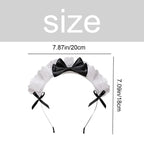 1PC　Maid Lace Bow Headband, Cute Cosplay Hair Accessory for Halloween, Costume Party & Dress - Up