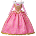 Girls Sleeping Beauty Aurora Cosplay Princess Dress Kids Rapunzel Frozen Elsa Cinderella Costume Party Clothing 2-10Years