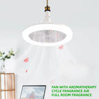 3 in 1 E27 Ceiling Fan Light with Remote Control Rotatable LED Lamp Converter Base for Bedroom Living Room Kitchen Home Decor