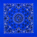 70CM Oversized Hip Hop Amoeba Cashew Cotton Square Bandana Scarf Headband Black Paisley Gifts For Men/Boys/Girls