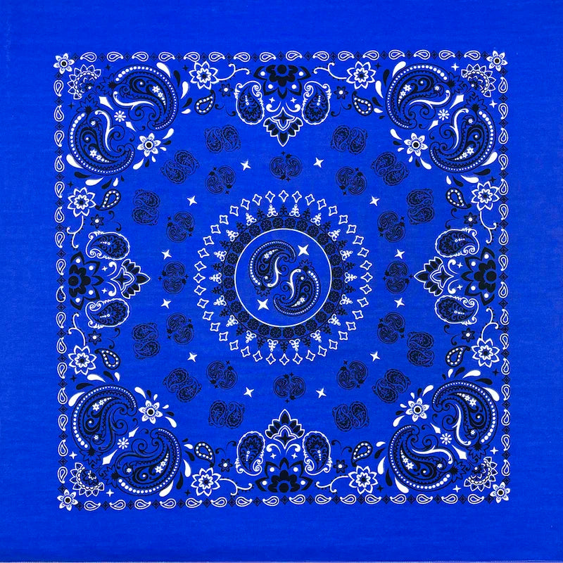 70CM Oversized Hip Hop Amoeba Cashew Cotton Square Bandana Scarf Headband Black Paisley Gifts For Men/Boys/Girls