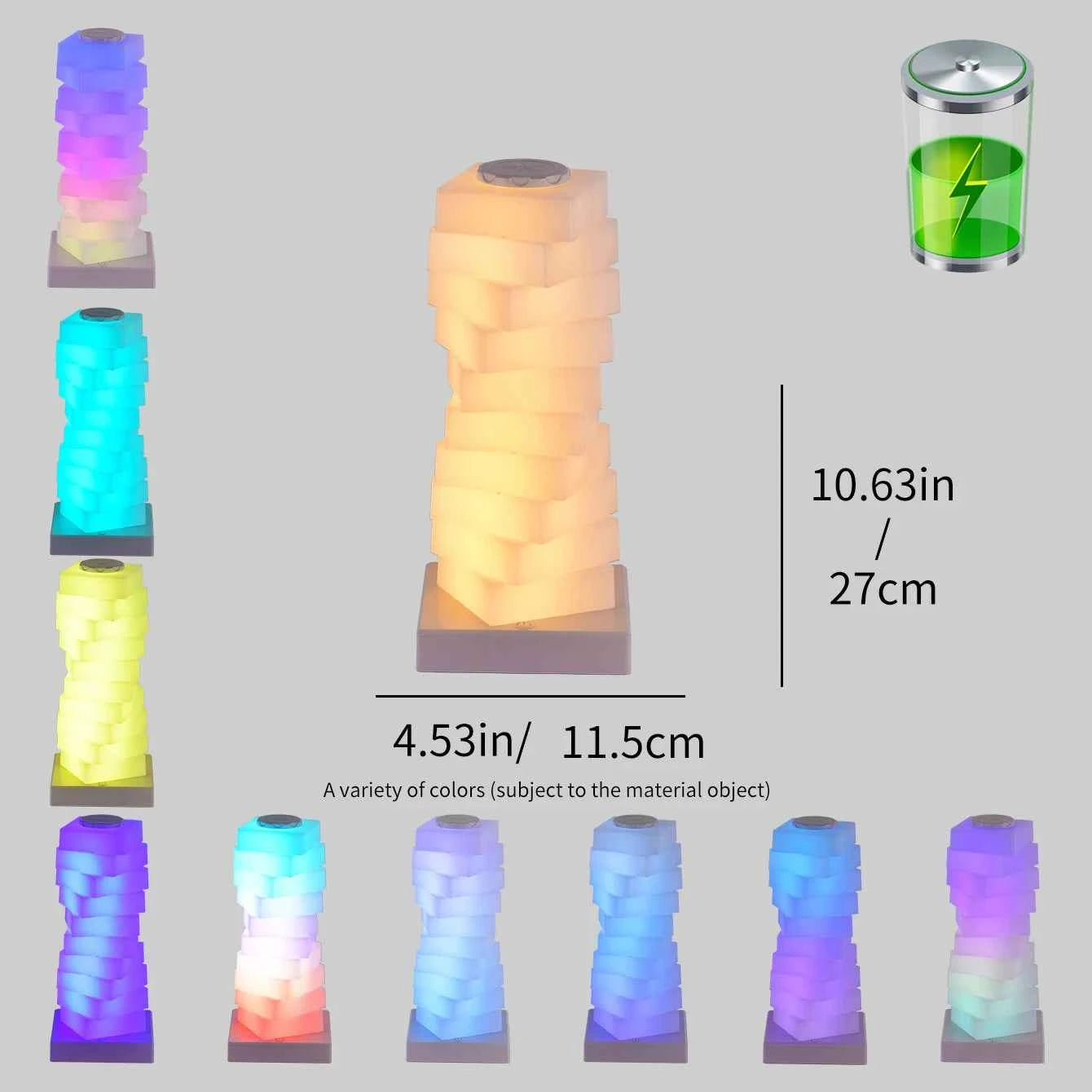 Creative DIY Table Lamp RGB 16 Color Options for Living Room Bar Decor LED light touch switch Multi step light