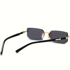 Rimless Rectangle UV400 Fashion Sunglasses for Men & Women