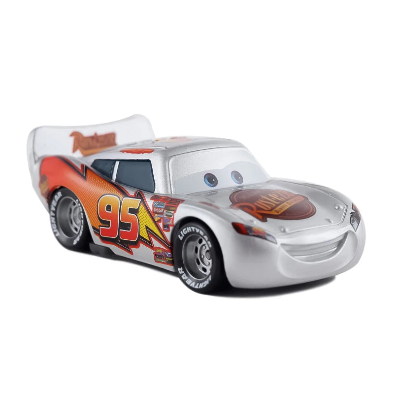 Disney Pixar Cars Piston Cup Racer Lightning McQueen Plated Version Magenta Color Alloy Diecast Model Toy Cars Children's Gift