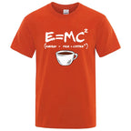 Summer Men T-shirt Cotton Blend Casual Funny Energy=Milk+Coffee Print Men Cool Loose O-neck Tops For Men Short Sleeve Male Tees