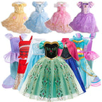 Kids Princess Costume Dress – Elsa, Anna, Jasmine & Moana Outfit