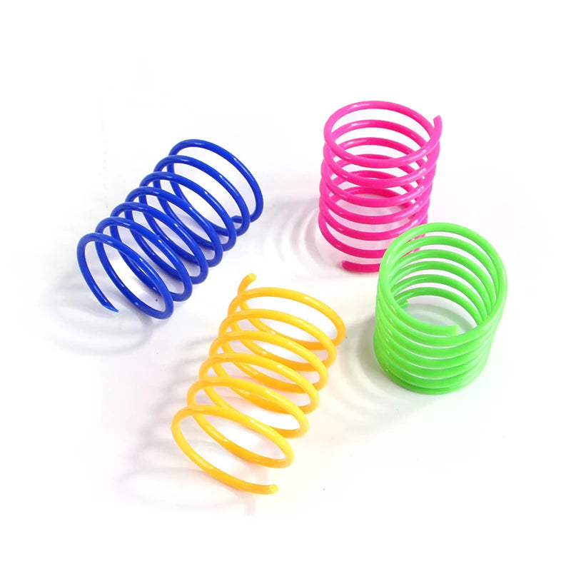Kitten Cat Toys Wide Durable Heavy Gauge Cat Spring Toy Colorful Springs Cat Pet Toy Coil Spiral Springs 4/8/16/20pcs - WTN Essentials 