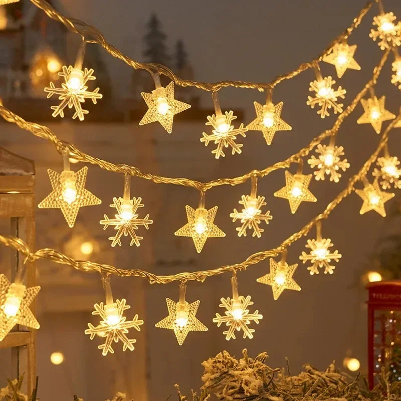 3M 20 Led Lights Outdoor Decoration String Lights Christmas Tree Home Window Decor Holiday Lighting Star Light Strings